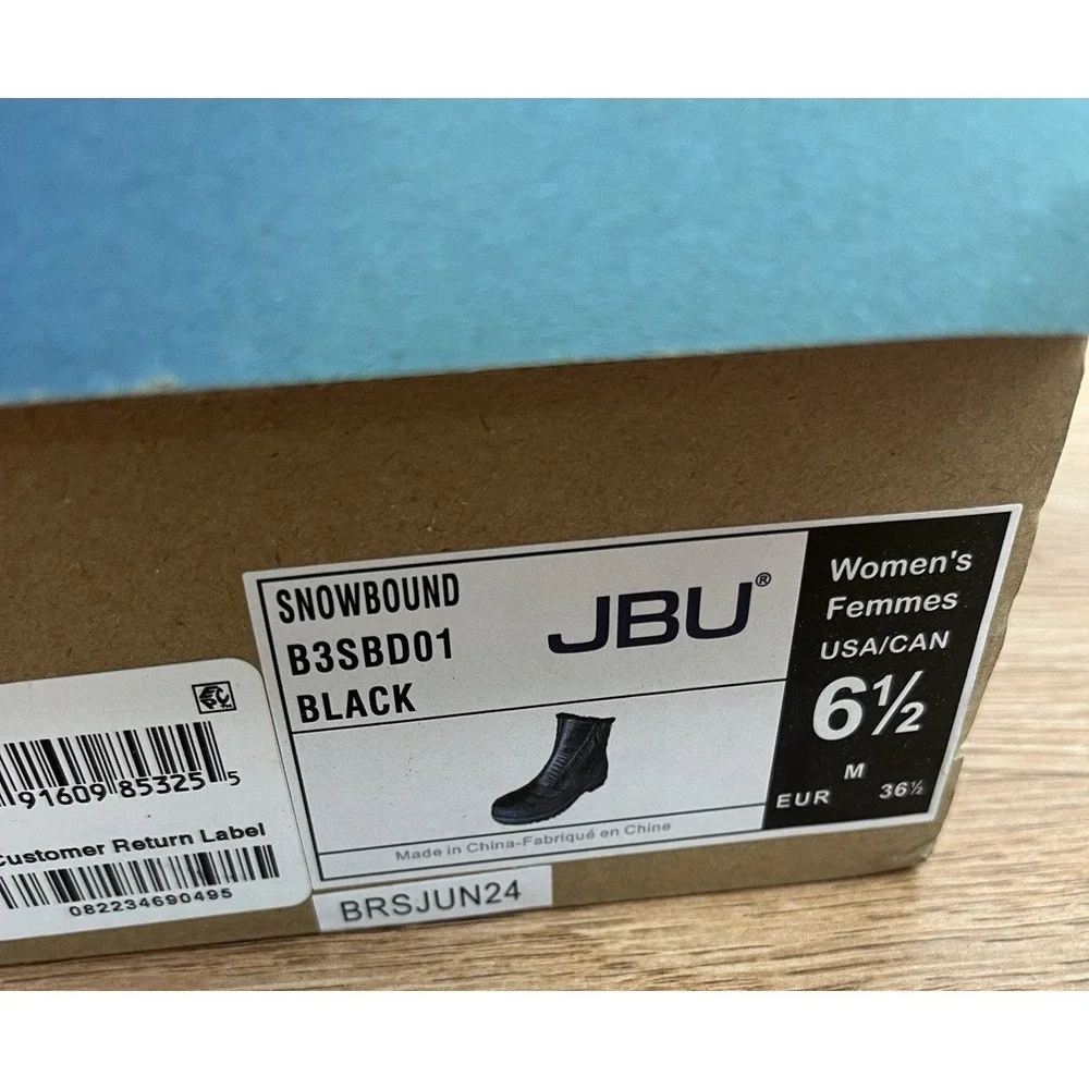 JBU Snowbound Black Winter Boots Women's Size 6.5